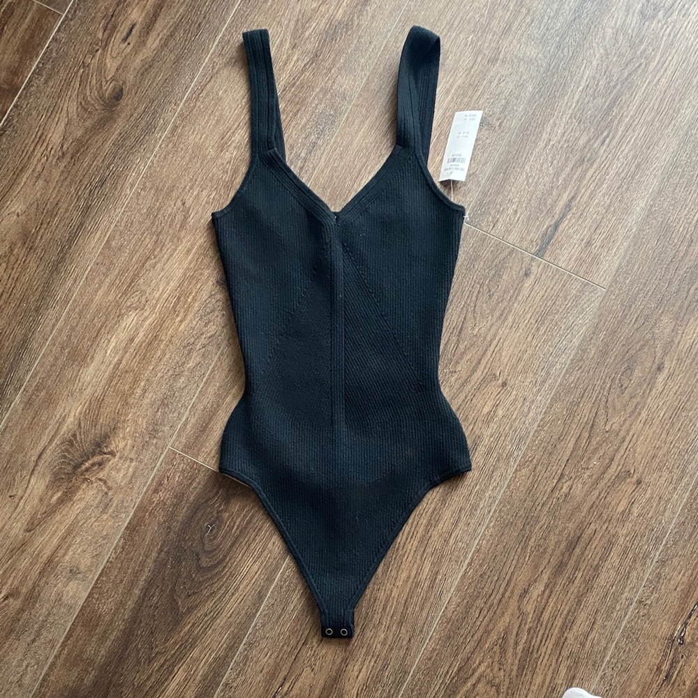 Abercrombie Black V-Neck Bodysuit